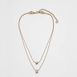 Banana Republic gold layered pendant necklace